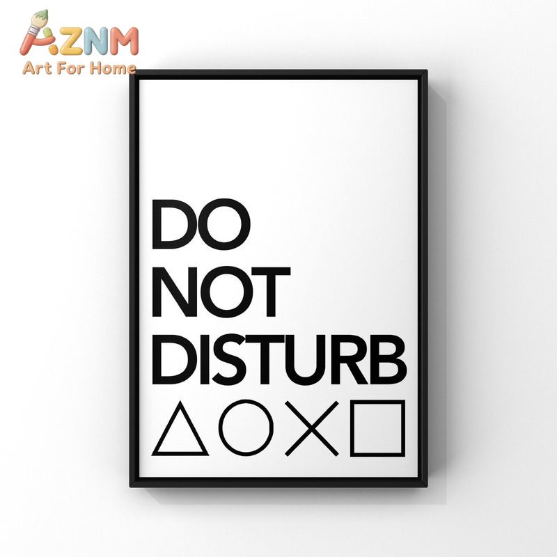 AZNM Black White Gaming Canvas - Gaming Accessories For Room ulasan dan harga