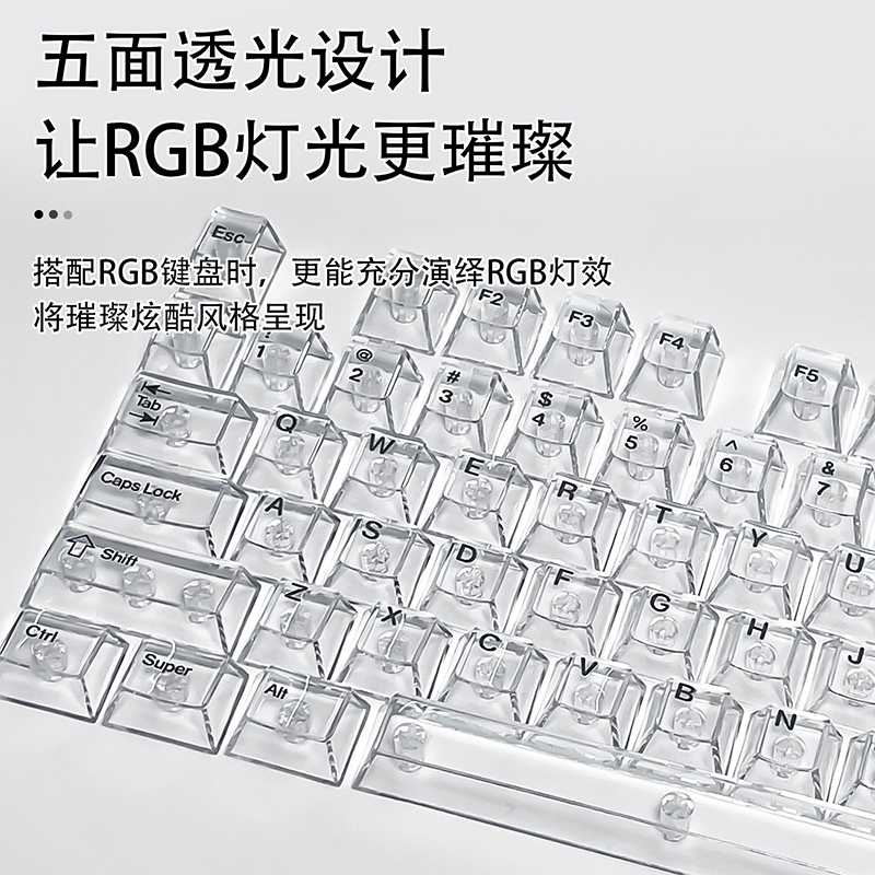 Crystal Transparent Cherry Pro - Gaming Accessories Aesthetic ulasan dan harga