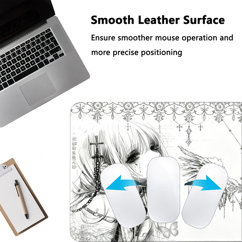 Leather Mousepad Black White A - Gaming Accessories Aesthetic ulasan dan harga